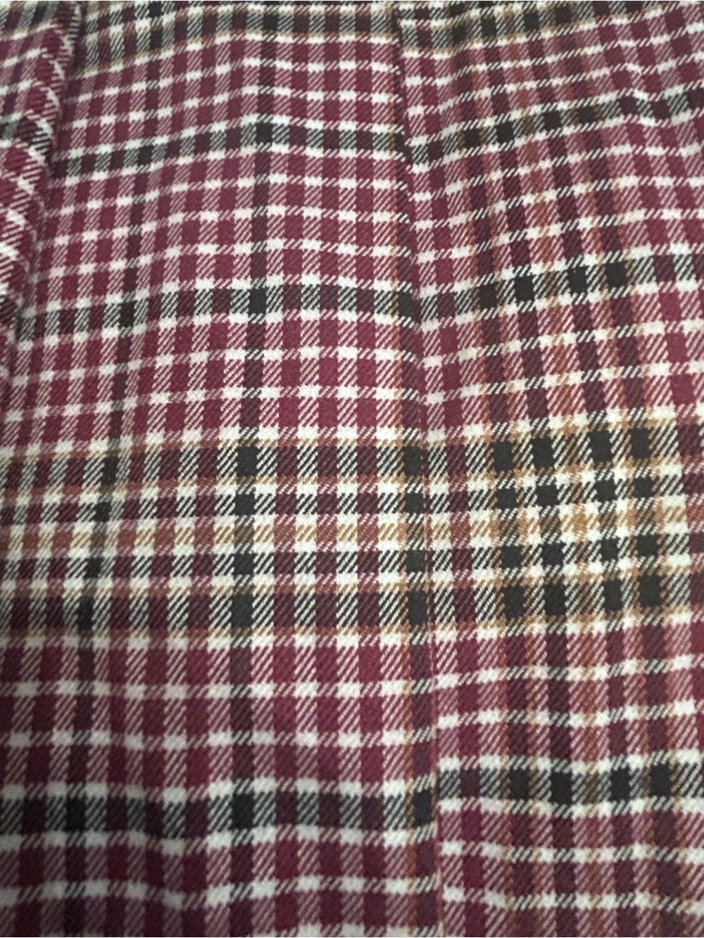Bagatelle Collection Plaid Pleated Mini Skirt Burgundy Size L - Picture 4 of 5